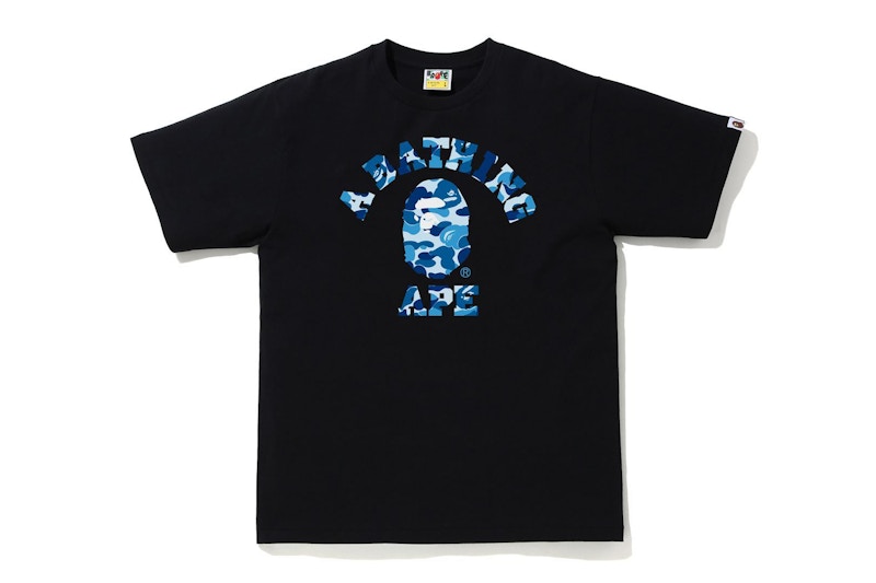 BAPE ABC Camo College Tee (SS21) Black/Blue Men's - SS21 - US