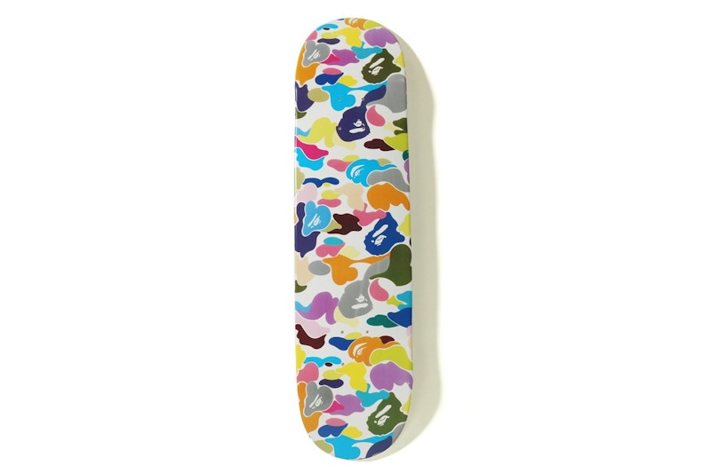 BAPE Multi Camo Skateboard Deck White - FW18 - JP