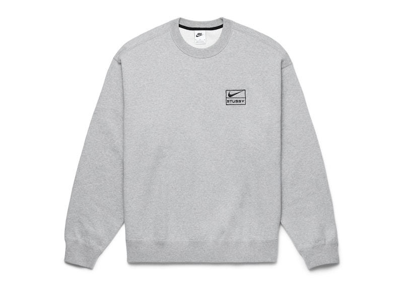 Nike x Stussy Crew Fleece Grey Men's - US