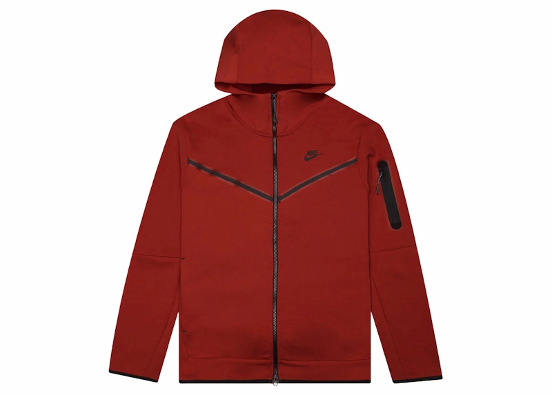 ナイキ スポーツウェア テックフリース パーカー ジムレッド/ブラック