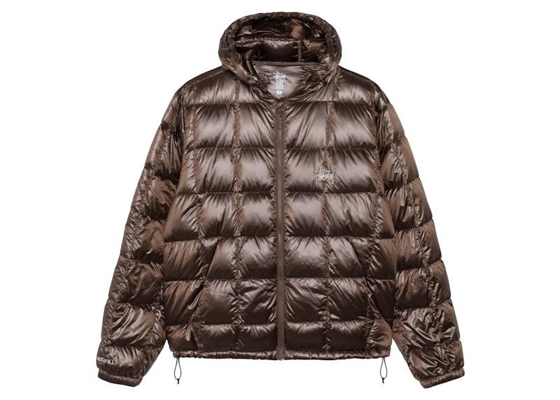 Stussy Midweight Hooded Puffer Brown Men's - FW24 - GB