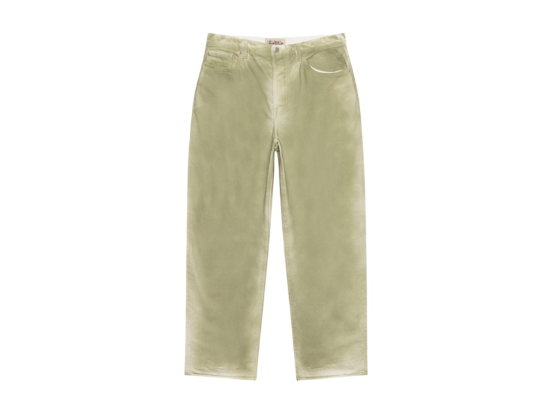 Stussy Big Ol Spray Dye Jeans Olive Men's - FW24 - US