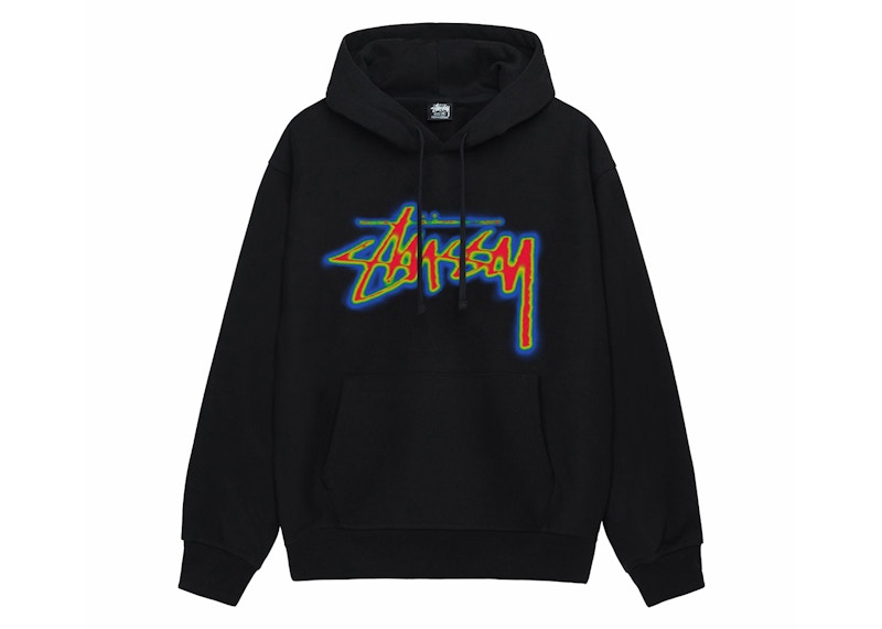 Stussy Thermal Stock Hoodie Black Men's - SS24 - US