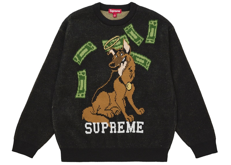 Supreme All Dogs Go To Heaven Sweater Black Men's - FW25 - GB