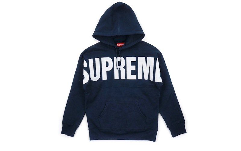 Supreme Banner Pullover Navy Men's - FW14 - GB