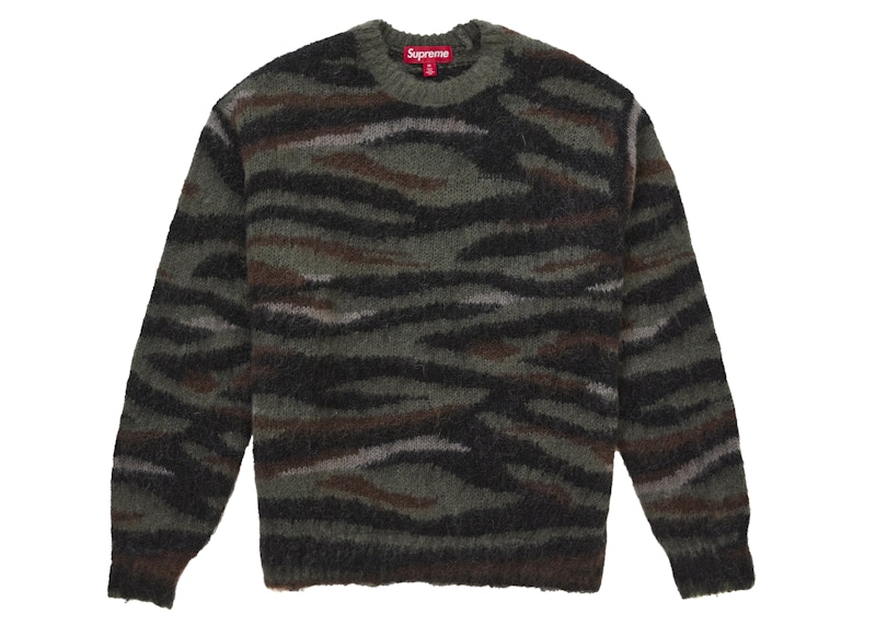 Supreme Brushed Mohair Sweater Tiger Camo Hombre - FW25 - US