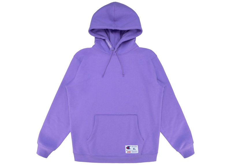 Supreme Champion Hooded Sweatshirt (SS18) Light Purple Men's