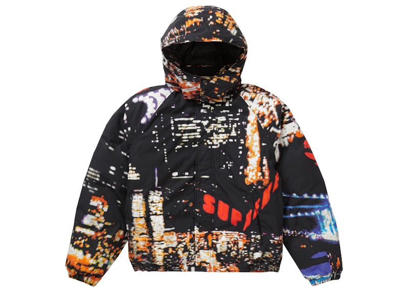 Supreme City Lights Puffy Jacket Black Men's - SS20 - GB