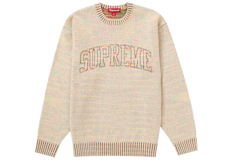 Supreme Contrast Arc Sweater White Men's - SS24 - GB