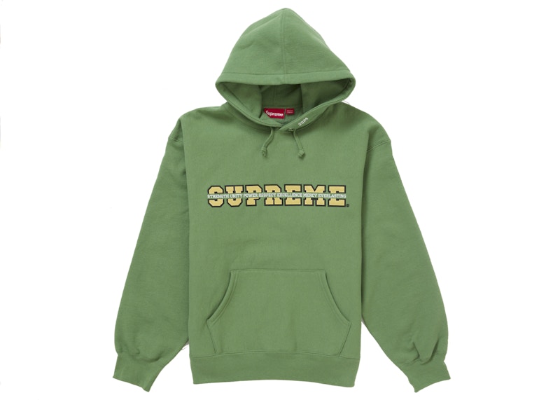 Supreme Collegiate Acronym Hooded Sweatshirt Green Men's - FW24 - US
