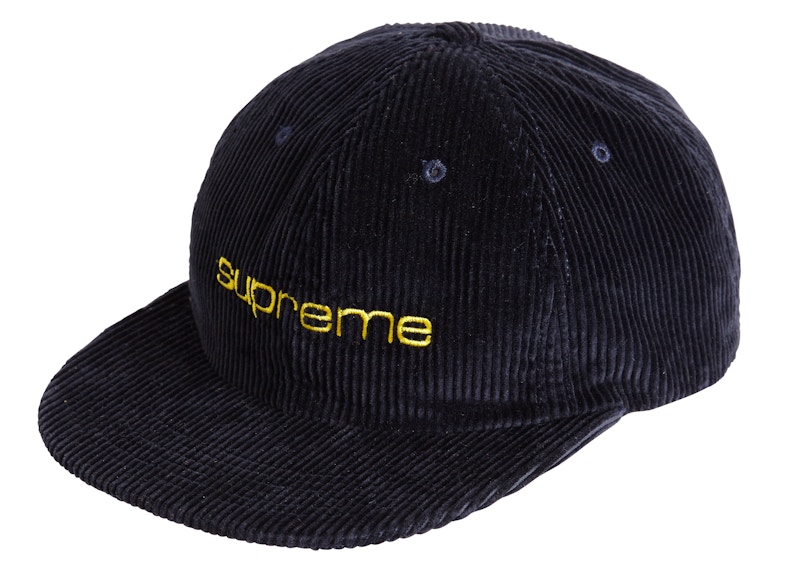 Supreme Corduroy Compact Logo 6 panel Navy メンズ - SS19 - JP
