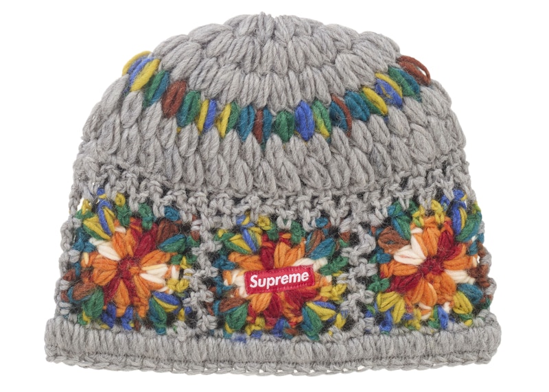 シュプリームCrochet Beanieグレー