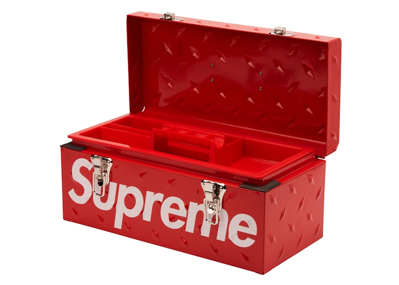 Supreme l toolbox 赤 Supreme Diamond Plate Tool Box Red - FW18 - US