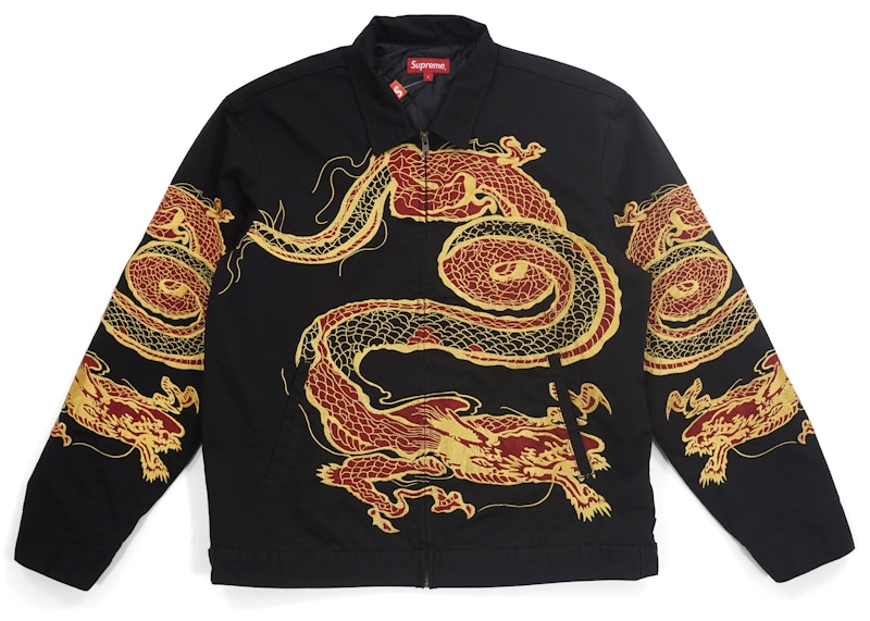 Supreme Dragon Work Jacket Black Men's - FW18 - GB