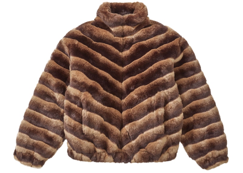Supreme Faux Fur Jacket Brown Men's - SS24 - GB