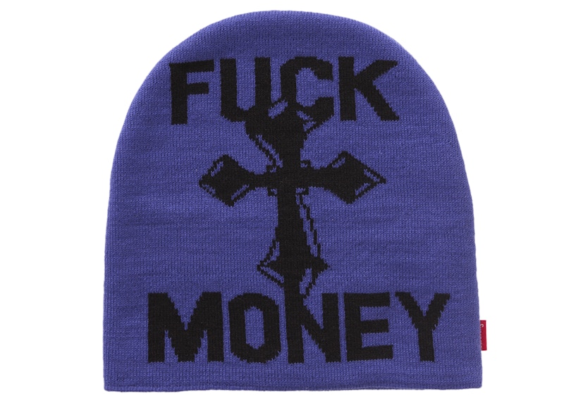 Supreme Fuck Money Beanie Blue - FW24 - US