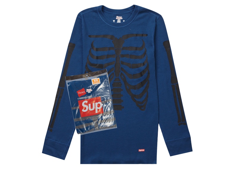 Supreme Hanes Bones Thermal Crew (1 Pack) Blue メンズ - FW23 - JP