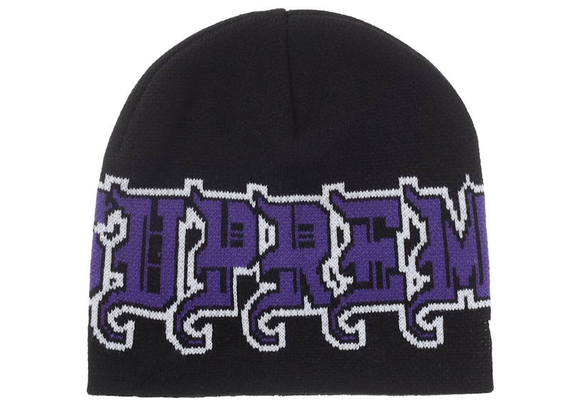 Supreme New Era Outline Beanie Black - FW25 - JP