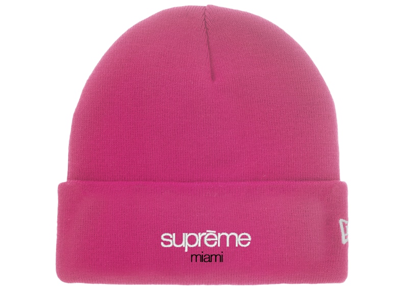 Supreme New Era Classic Logo Shop Beanie Pink - FW25 - US
