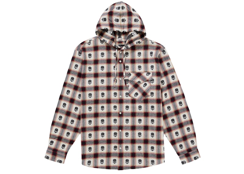 Supreme Number (N)ine Hooded Flannel Shirt White メンズ - FW25 - JP