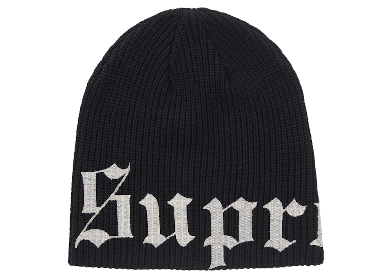 Supreme Old English Printed Beanie Black - SS25 - JP