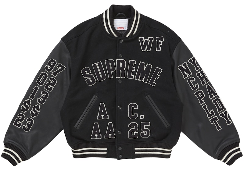 Supreme Praises Varsity Jacket Black Men's - SS25 - GB
