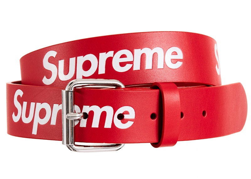 Supreme Repeat Leather Belt Red - SS22 - GB
