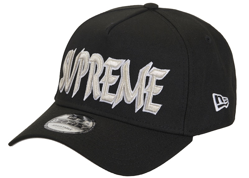 Supreme Sharp Spellout Adjustable New Era Cap Black - FW25 - JP
