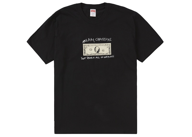 Supreme Spend It Tee Black Men's - FW21 - US