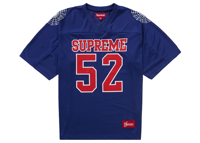 Supreme Spiderweb Football Jersey Navy Men's - SS24 - GB