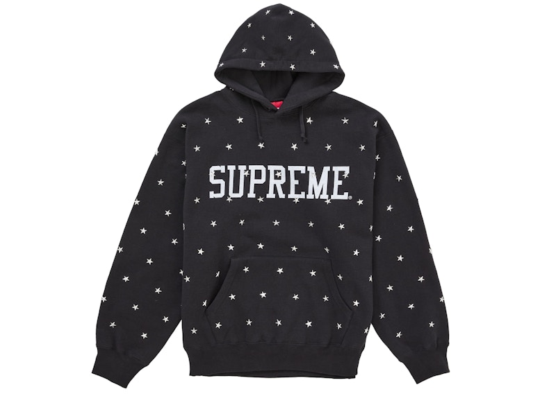 Supreme Stars Studded Hooded Sweatshirt Black Men's - FW25 - GB