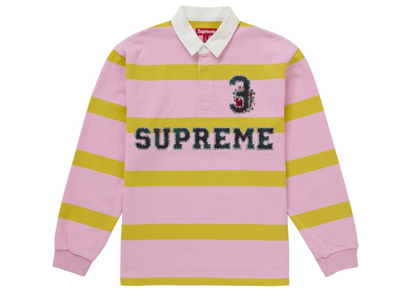 Supreme Stripe Rugby (FW25) Pink メンズ - FW25 - JP