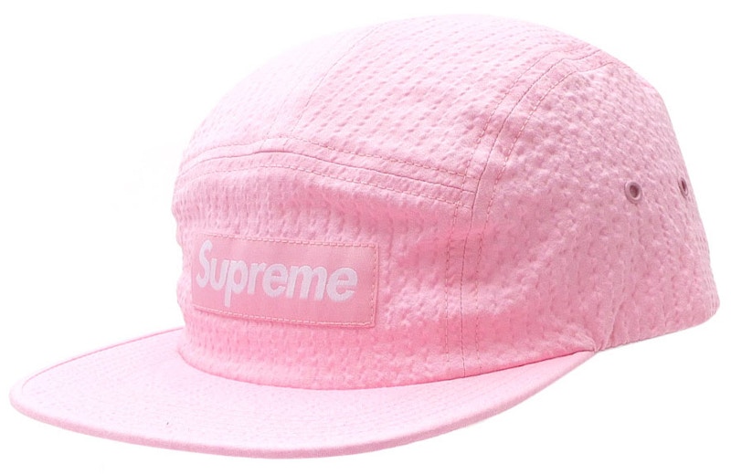 Supreme Tonal Seersucker Camp Cap Pink - SS17 - JP
