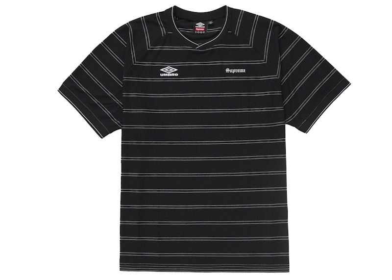 Supreme Umbro Stripe Soccer Jersey Black Men's - SS25 - US