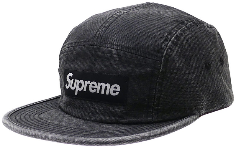 Supreme Washed Canvas Camp Cap Black - SS17 - JP