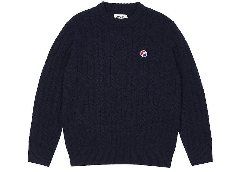 Palace Cable Knit Blue Men's - SS21 - US