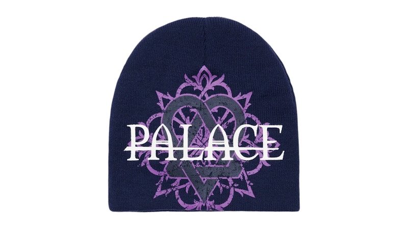 Palace Tri-Gram Nein Cuff Beanie Navy Men's - FW25 - US