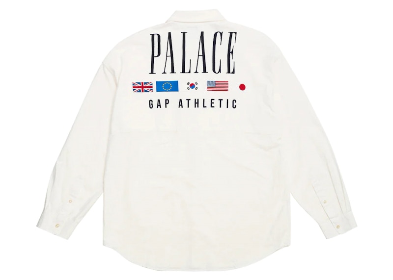 Palace x Gap Drop Shoulder Oxford Shirt White Men's - SS24 - US
