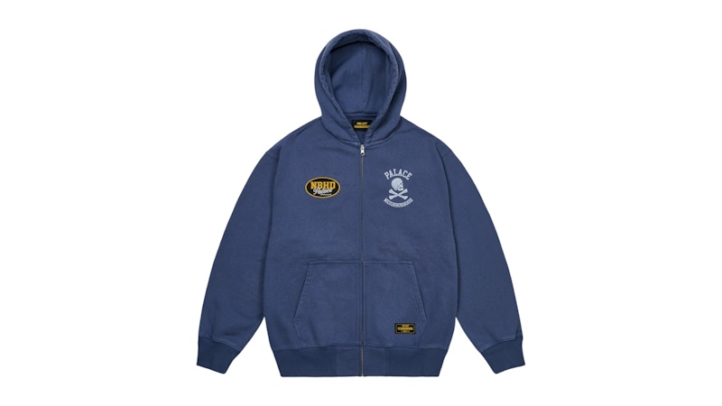Palace x Neighborhood Skull Zip Hood Navy Men's - FW25 - US