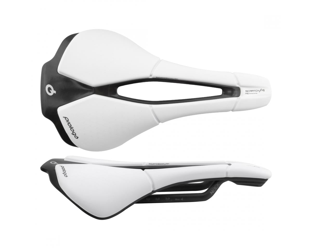 Prologo Scratch M5 PAS Saddle (White) (Nack Carbon Rails) (140mm