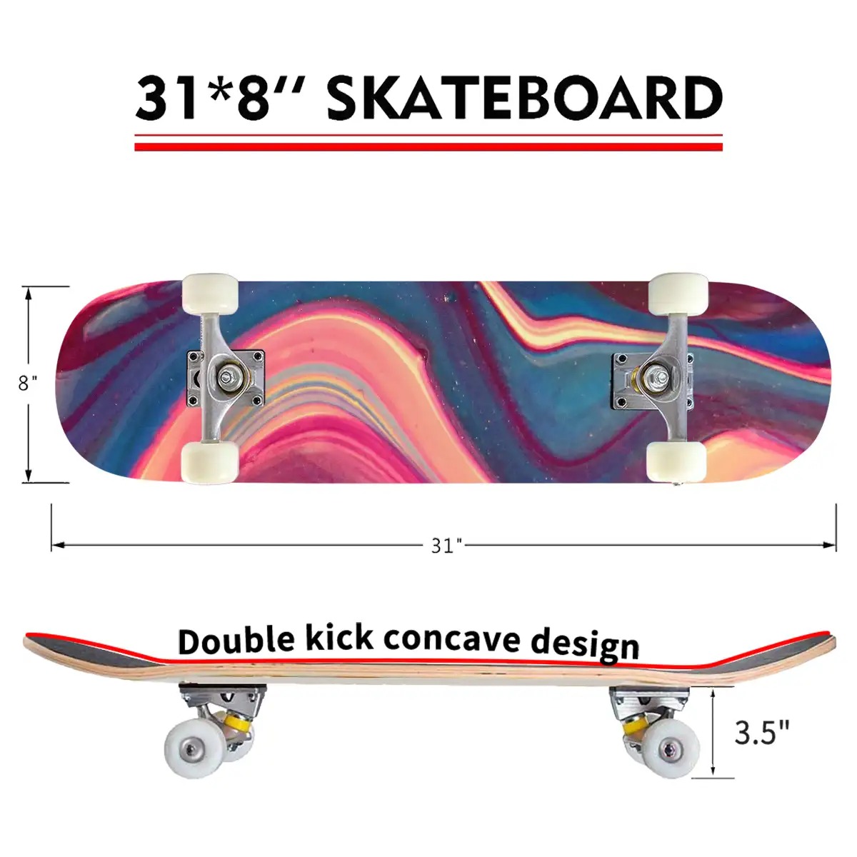 BAWIS アートプリント スケートボード BAWIS アートプリント スケート