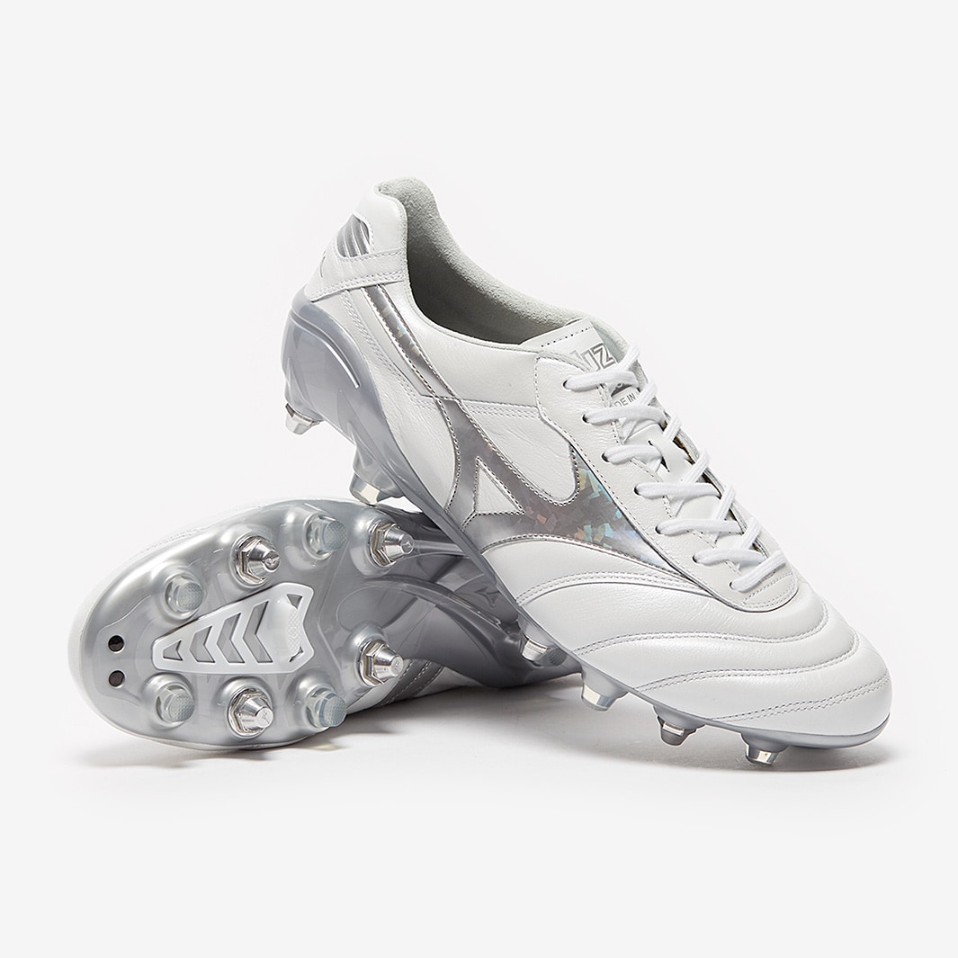 Mizuno Morelia DNA Japan SG-Pro - White/Galaxy Silver - Mens Boots