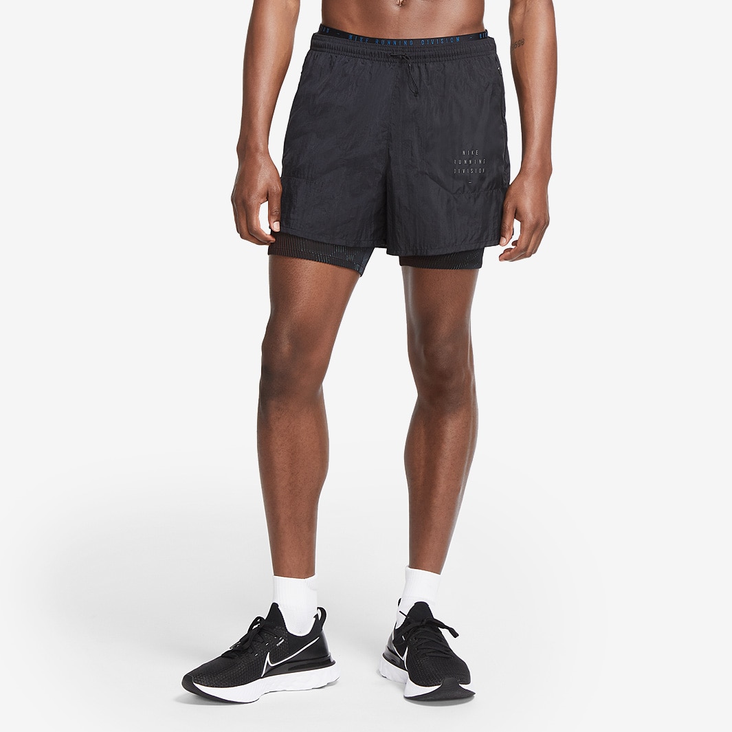 Nike Run Division 3in1 Short - Black/Black/Reflect Black - Mens