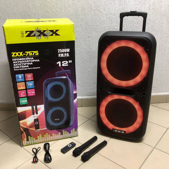 Колонка с хорошей автономностью ZXX-7575, Мощная переносная