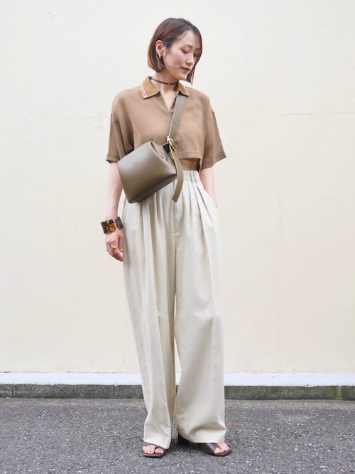 6(ROKU)＞コットンレーヨン タックパンツ（スラックス）｜6（ロク）の