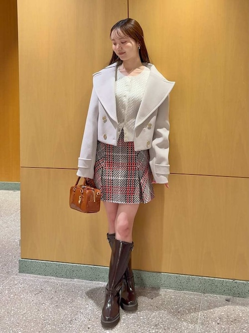 セール】Sustainableロービングチェックミニスカート（スカート