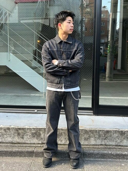 Levi's/リーバイス TYPE I デニムジャケット ブラック STONEWASH