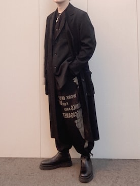 Yohji Yamamoto POUR HOMMEのノーカラージャケットを使った人気