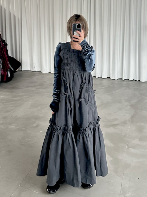 セール】Corset line ベロアボディスーツ（Tシャツ/カットソー