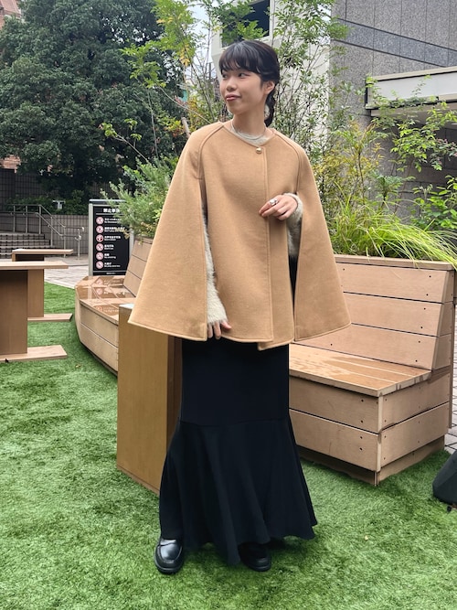 セール】【一部店舗限定】ウール混マント ケープ（ポンチョ）｜EMMA